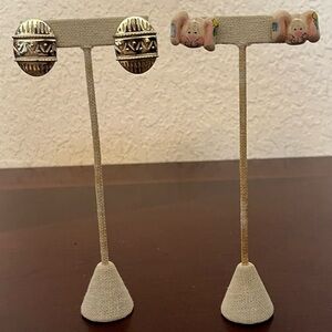 Easter Bunny And Egg Earrings